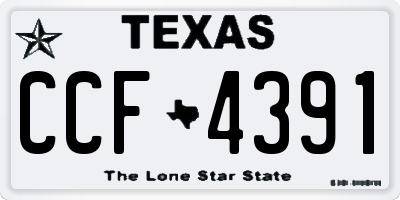 TX license plate CCF4391