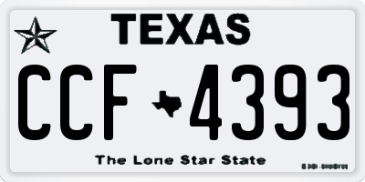 TX license plate CCF4393