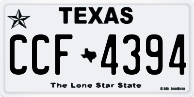 TX license plate CCF4394