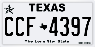 TX license plate CCF4397