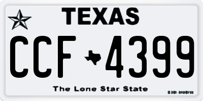 TX license plate CCF4399
