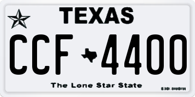 TX license plate CCF4400