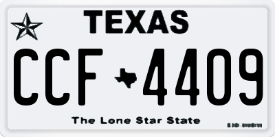 TX license plate CCF4409