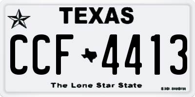 TX license plate CCF4413