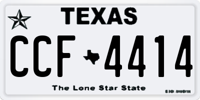 TX license plate CCF4414