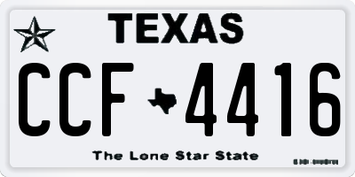TX license plate CCF4416
