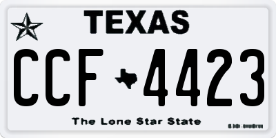 TX license plate CCF4423