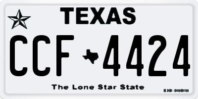 TX license plate CCF4424