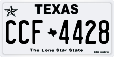 TX license plate CCF4428