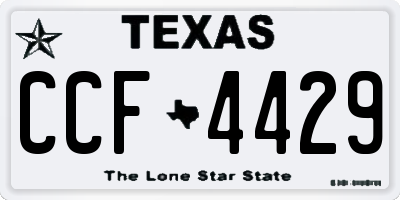 TX license plate CCF4429