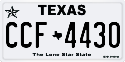 TX license plate CCF4430