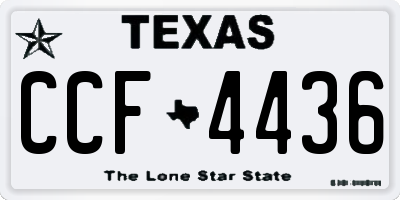 TX license plate CCF4436