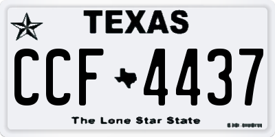 TX license plate CCF4437