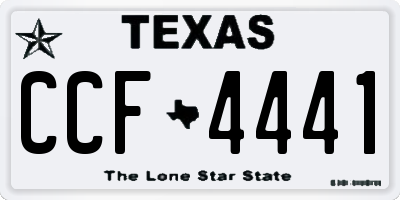 TX license plate CCF4441