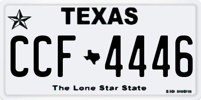 TX license plate CCF4446
