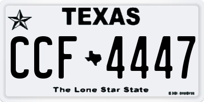 TX license plate CCF4447