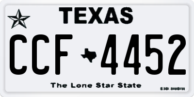 TX license plate CCF4452