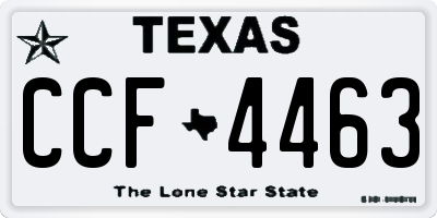 TX license plate CCF4463