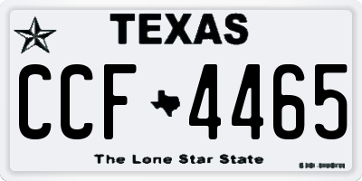 TX license plate CCF4465
