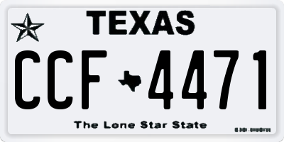 TX license plate CCF4471