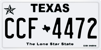 TX license plate CCF4472