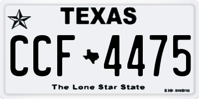 TX license plate CCF4475
