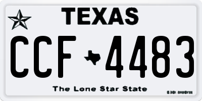 TX license plate CCF4483
