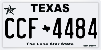 TX license plate CCF4484