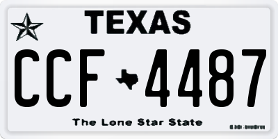 TX license plate CCF4487