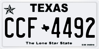 TX license plate CCF4492