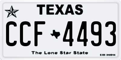 TX license plate CCF4493