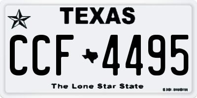 TX license plate CCF4495