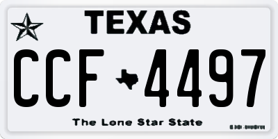 TX license plate CCF4497