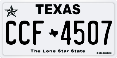 TX license plate CCF4507