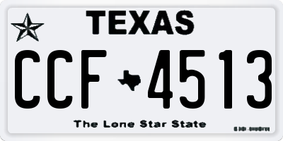 TX license plate CCF4513