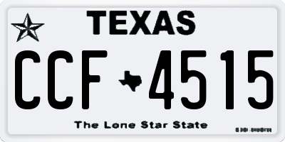 TX license plate CCF4515