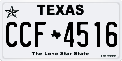 TX license plate CCF4516