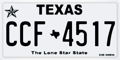 TX license plate CCF4517