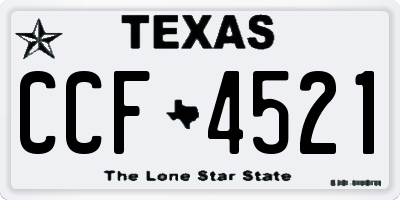 TX license plate CCF4521