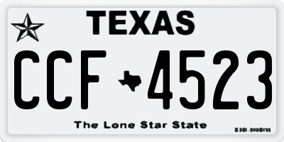 TX license plate CCF4523