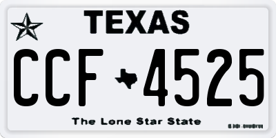 TX license plate CCF4525