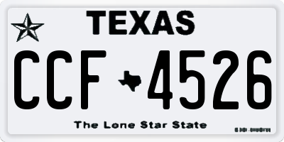 TX license plate CCF4526