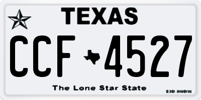 TX license plate CCF4527