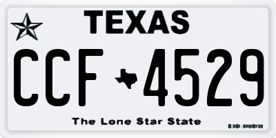 TX license plate CCF4529