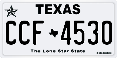 TX license plate CCF4530
