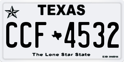 TX license plate CCF4532