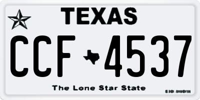 TX license plate CCF4537