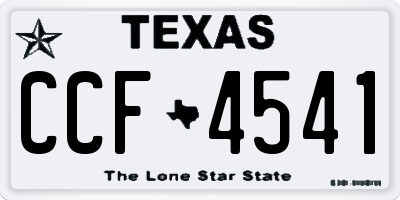 TX license plate CCF4541
