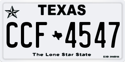TX license plate CCF4547