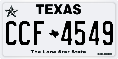 TX license plate CCF4549